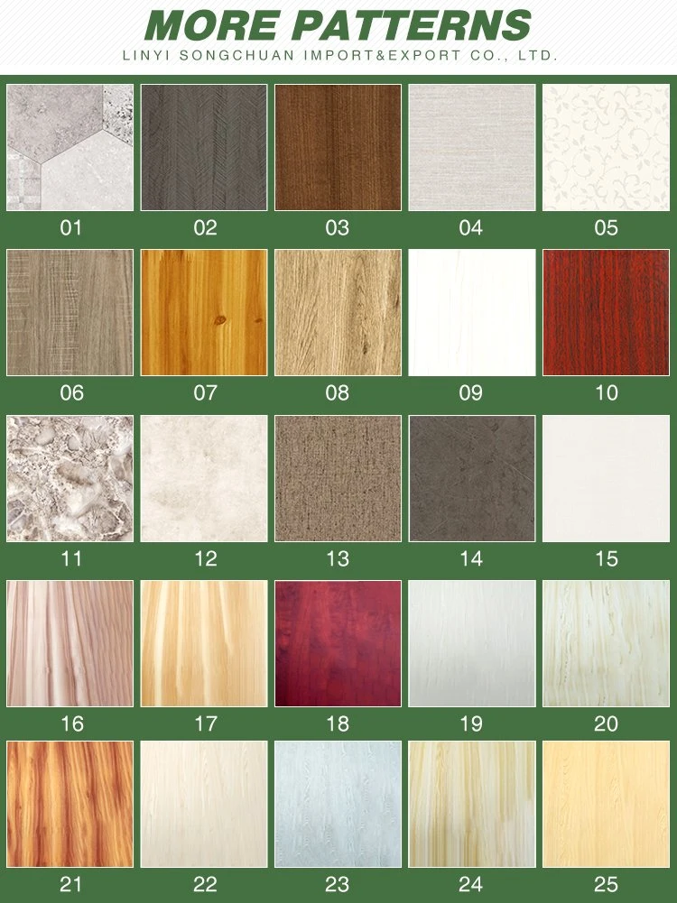 12mm 15mm 16mm 18mm Wood Grain Laminated Faced Melamine Marine Plywood Customization