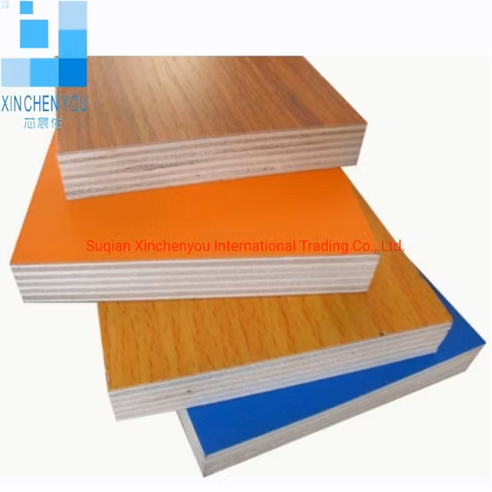 China Suppiler Best Price1220*2440 Größe Neues Design Melamin/Laminat-Sperrholz mit Volltonfarbe oder Holzmaserung für Schränke und Möbel